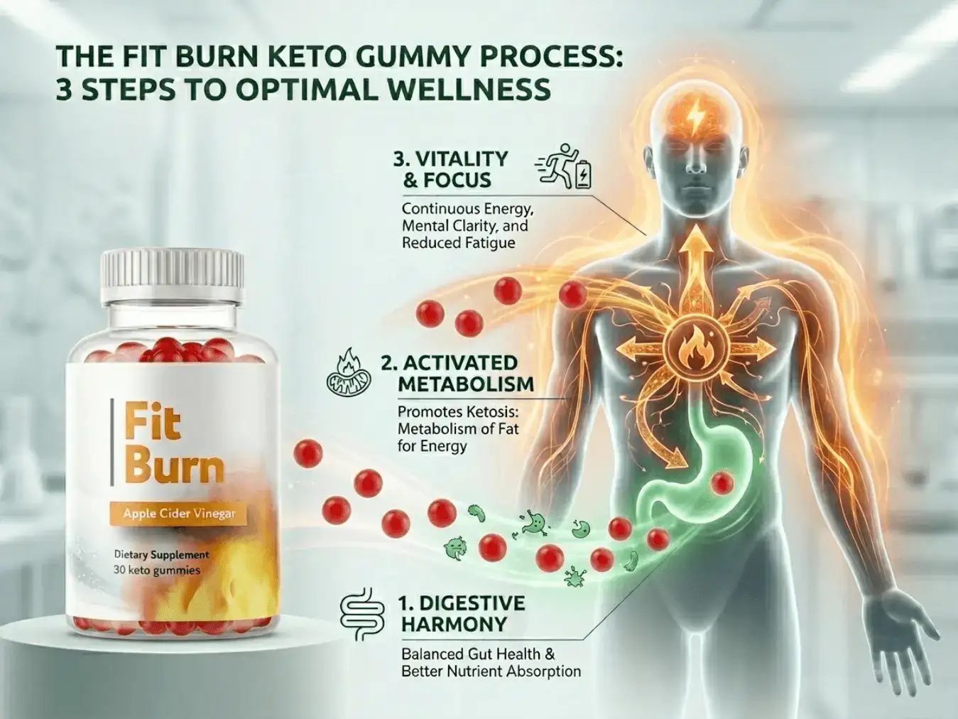 How Fit Burn ACV keto gummies work 3 step metabolism fat burning process